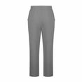 thumbnail image 4 of WRKEKC Casual Pants for Men Relaxed Fit Straight Leg Beach Pants with Drawstring and Pockets Solid Color for Summer Wear, 4 of 6