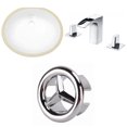 thumbnail image 1 of American Imaginations 19.5-in. W CUPC Oval Bathroom Undermount Sink Set In White - Chrome Hardware AI-26832, 1 of 8