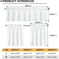 thumbnail image 4 of Brown Coffee Kitchen Curtain Valance and 36" Tiers Set of 3 Soft Cafe Curtains with Rod Pocket Blackout Drape Window Set for Home Window Fall Decorations,Size M, 4 of 4
