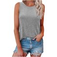 thumbnail image 2 of LSLJS T-Shirts de Mode pour Femmes, Col Rond Décontracté, Manches 3/4, Coupe Ample, T-Shirt Mignon, Haut pour Dames, Débardeurs pour Femmes, 2 of 8