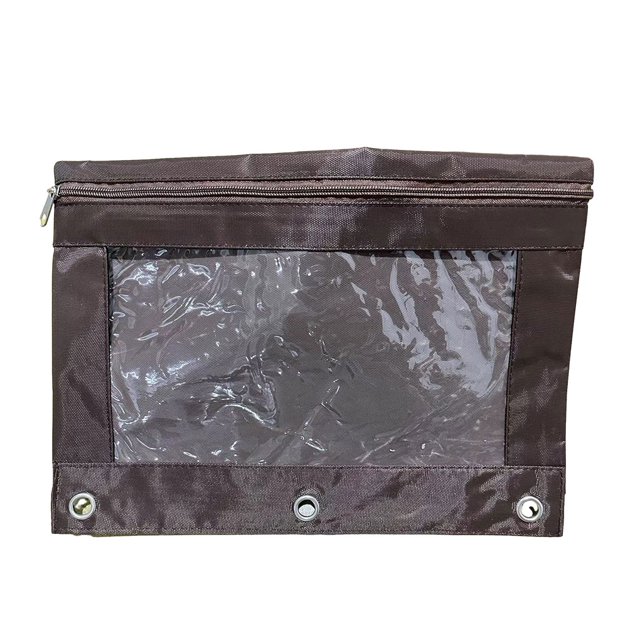Decodeary Durable Pouch For Organizing Documents In Office Portable Zippered Pouch Brown 1Set