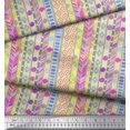 thumbnail image 2 of Soimoi White Rayon Fabric Circle & Cross Geometric Print Fabric by the Yard 56 Inch Wide, 2 of 4