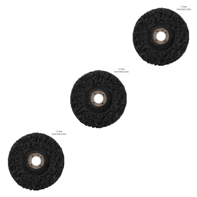 QualitChoice Sanding Wheel Polishing Paint Rust Grinding Inner Hole Tools for Angle Grinder Wood Metal Buffing Car Accessories #115 black 3Set