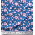 thumbnail image 1 of Soimoi Poly Georgette Fabric Leaves & Rose Floral Decor Fabric Printed Yard 52 Inch Wide, 1 of 3