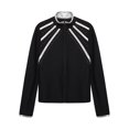 thumbnail image 3 of Doomiva Kids Girls Figure Skating Rhinestones Jackets Athletic Jacket Sweatshirts Ice Skating Gym Training Tops Silver 12, 3 of 5