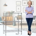 thumbnail image 4 of NiamVelo 3 Tier Shelf Storage Rack Metal Wire Shelving Unit Steel Short Shelves for Storage, Adjustable Shelf Metro Shelving 450lbs Capacity for Kitchen Garage, 23Lx13.2Wx30.2H, Silver, 4 of 7