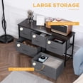 thumbnail image 4 of HOMCOM Commode de Rangement en Lin à 5 Tiroirs avec Cadre en Métal, 4 of 10