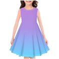 thumbnail image 2 of LOVZFMLL Fashion Girls Summer Sleeveless Round Neck Printed Dress, 2 of 3