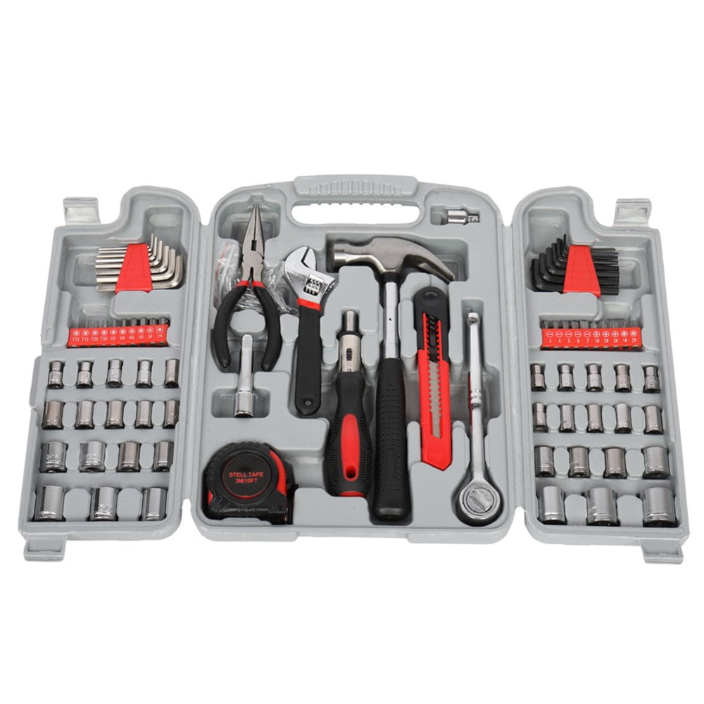MesaSe 186pcs Household Tool Set Carbon Steel Long Service Life Repair Tool Set With Storage Box For Shop Workplace