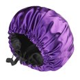 thumbnail image 2 of EGNMCR Reversible Silk Satin Cap For Sleeping, Adaptable Button Silk Satin Hair Cap, Fashionable Double Layer Hair Cap sleeping cap, 2 of 6
