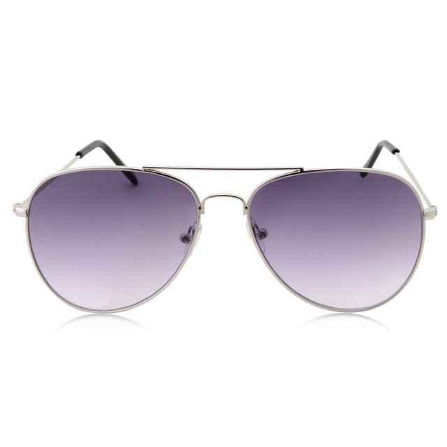 grinderPUNCH Oversized Classic Retro Silver Metal Frame Adult Aviator Sunglasses for Men and Women