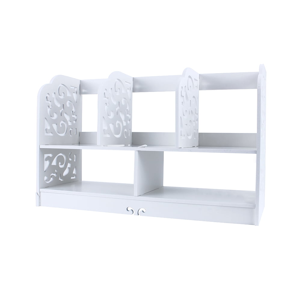 Shelf 2 Tiers DIY Shelving CD Book Storage Box Unit Display Bookcase Shelf Home Office