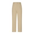 thumbnail image 4 of Dealovy Dress Pants Women Work Skinny Straight-Leg Trousers Solid Color Mid Rise Office Ankle Length Trousers, 4 of 5