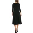 thumbnail image 3 of Nlife Robe Midi Évasée à Manches 3/4 et Col Rond pour Femmes, 3 of 4