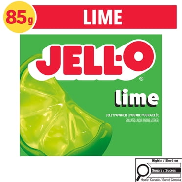 Jell-O Lime Jelly Powder Mix, 85 g Box
