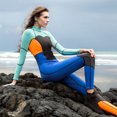 thumbnail image 4 of Women's Full Body Wetsuit Cold Water Keeping Warm Neoprene Diving Suit Rash Guard One-Piece Long Sleeve Zip Quick Dry Sunsuit, 4 of 9