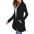 thumbnail image 4 of Cardigan Boho pour Femme à Manches Longues Mode Décontractée Confortable Cardigan Uni Haut Blouse en Liquidation, 4 of 8
