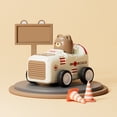thumbnail image 1 of QIPOPIQ Jouets de Voitures - Cadeaux de Premier Anniversaire - Camions de Course d'Animaux à Presser, 1 of 3