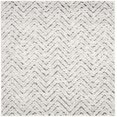 thumbnail image 4 of Safavieh Adirondack Collection ADR104N Ivory and Charcoal Vintage Geometric Square Area Rug (6' Square), 4 of 5