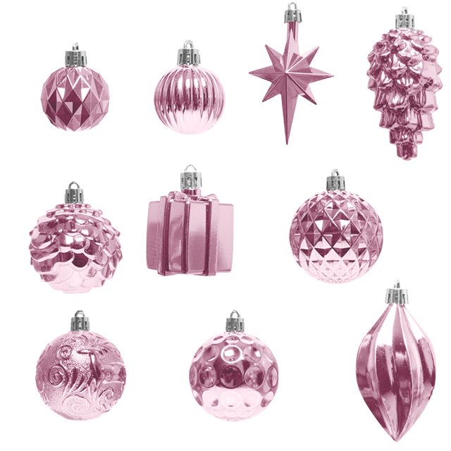 Birdeem 12Pcs Christmas Tree Ornament Pendant Party Supplies Tree Hanging Plastic Ball