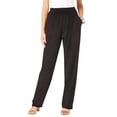 thumbnail image 1 of DPTALR Fall Women Casual Comfortable Pure Colour Elastic Waist Plush Pocket Full Length Pants, 1 of 5