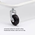 thumbnail image 4 of Organizer Trolley, Handle Rolling Utility Cart  for Kitchen Black,White, 4 of 7