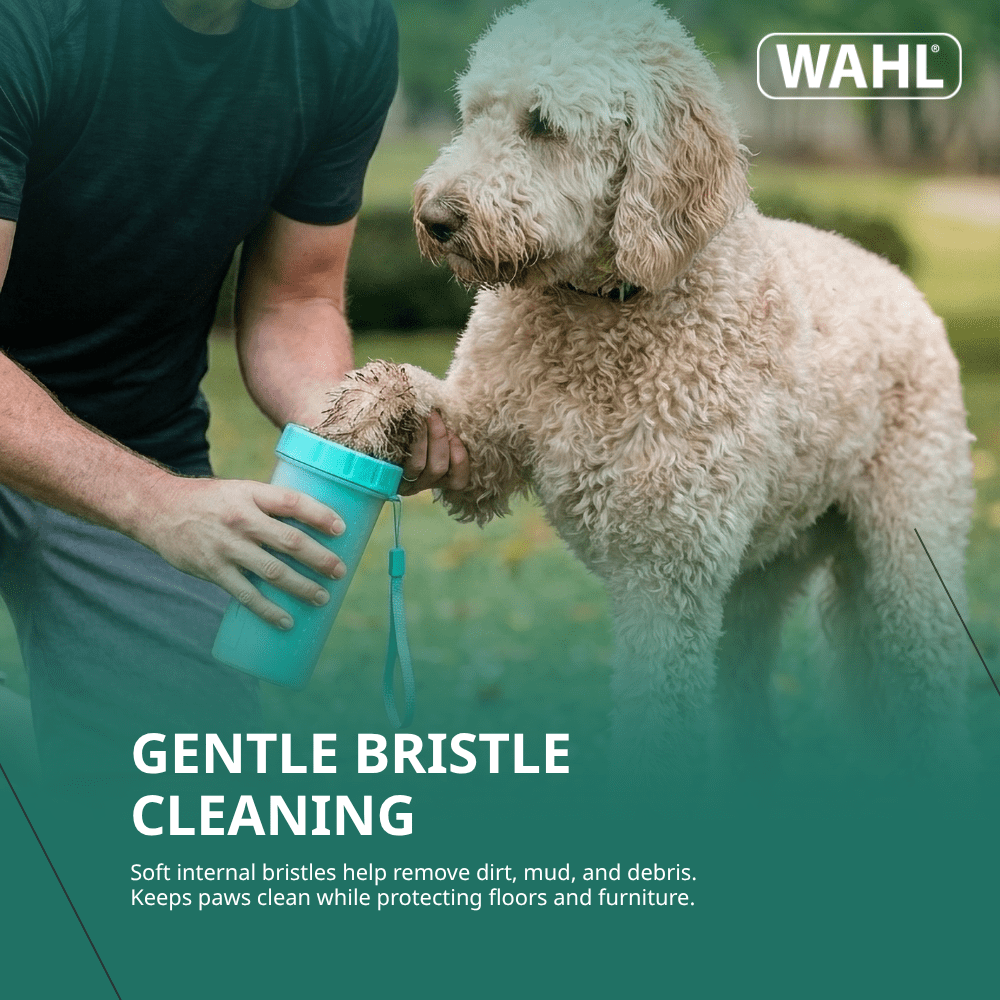 Gobelet nettoyeur de pattes pour chiens – Poils en silicone doux, enlève saleté et boue, outil facile à rincer, nettoyage rapide pour animaux d’extérieur – Modèle 59609