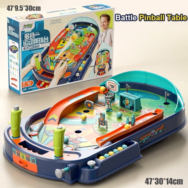 Jeu de Table de Sport Flipper Football Basketball Jeux d'Action et de Réflexe pour Enfants et Famille