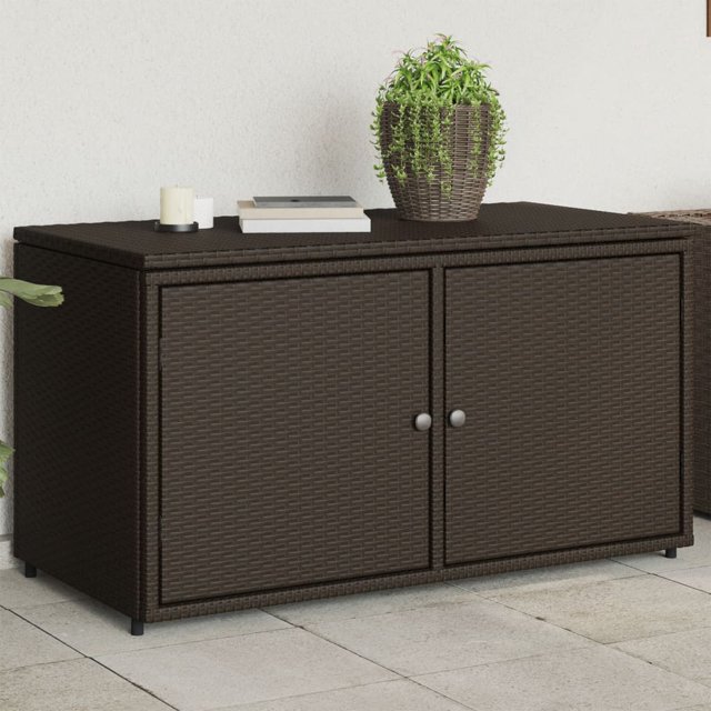 vidaXL Armoire de Rangement de Jardin Marron 110x55x60,5 cm Rotin Synthétique