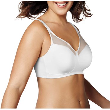 Playtex Womens Smoothing Wirefree Minimizer Bra, 38D, White