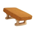 thumbnail image 1 of Siruishop Small Foot Stool Ottoman Bench Creative Wooden Footstool for Living Desk Bed Orange, 1 of 8