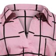 thumbnail image 5 of PVCS Chemise à Manches Courtes à Col en V à Carreaux avec Poche pour Femmes, 5 of 5