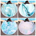 thumbnail image 3 of Châle de Tapis de Plage d'Été en Plein Air Marbling Imprimé Pompons, 3 of 8