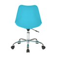 thumbnail image 3 of Pemberly Row Teal Blue Office Chair with Pneumatic Chrome Base, 3 of 5
