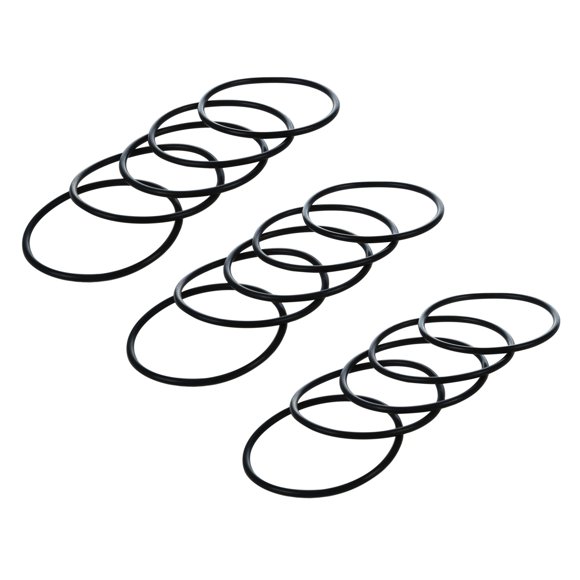 15Pcs 66mm x 60mm x 3mm Mechanical Black Rubber O Ring Oil Seal Gaskets
