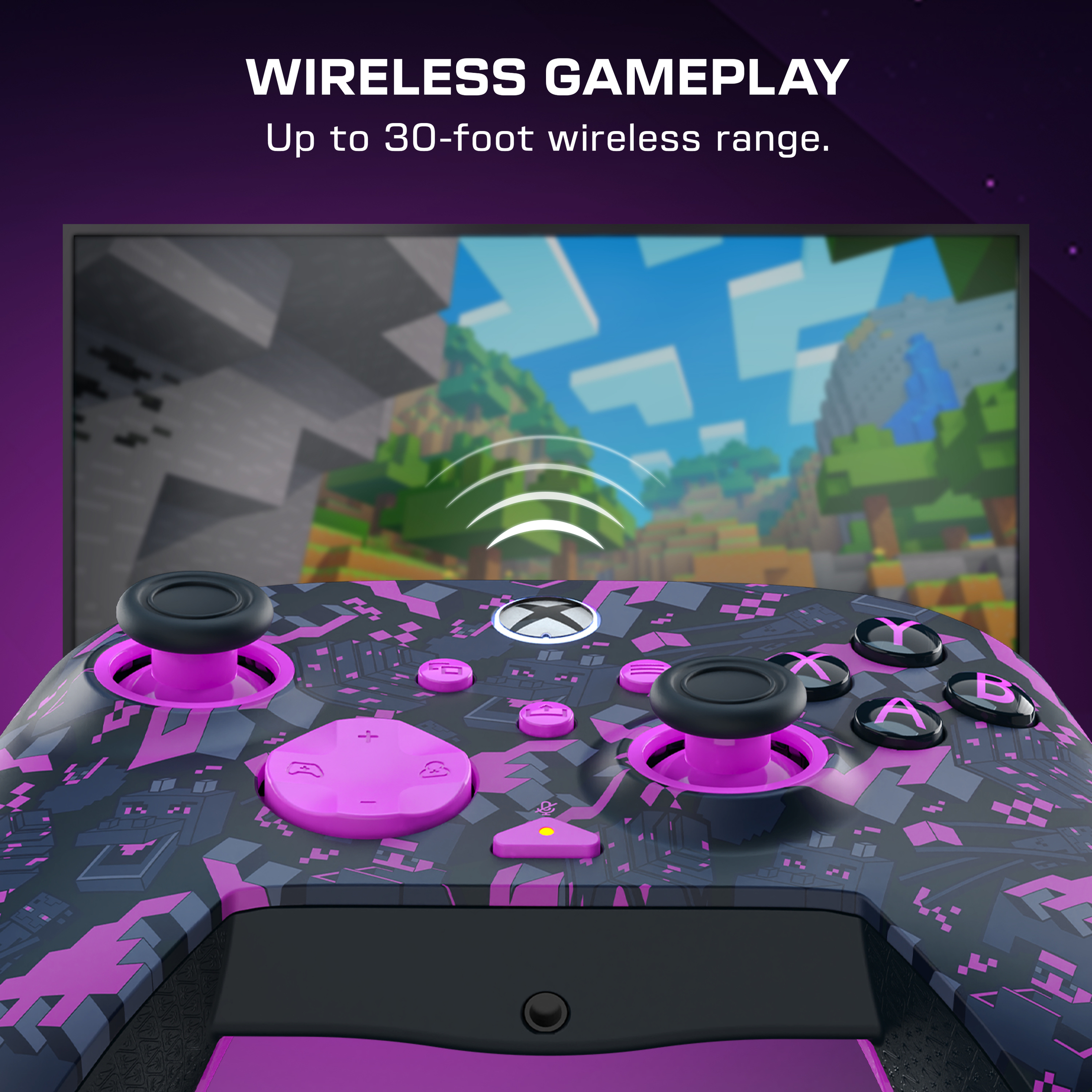 Turtle Beach Rematch Wireless RGB Gaming Controller (Minecraft) for XBOX Series X|S, XBOX One, & Windows 10/11 PC