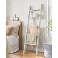 thumbnail image 3 of VASAGLE Blanket Ladder Decorative Farmhouse for The Living Room, 5-Tier Ladder Shelf, Ladder Rack for Storage and Decor, Rustic White, 3 of 5