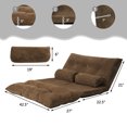 thumbnail image 3 of Giantex Adjustable Floor Sofa, 6-Position Lazy Couch Bed, Multi-function Sitting Sofa for Reading, Sleeping, Gaming, Coffee, 3 of 6