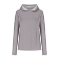 thumbnail image 4 of Timegard Womens Hoodies Plus Size Long Sleeve Thumb Hole Pullover Fall Casual Solid Color Comfy Tops, 4 of 5