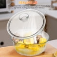 thumbnail image 4 of 1 Set 1.6l Round Glass Casserole Dish With Lid Oven Safe, Casserole Bowls With Lids, Covered Casserole Dish With Lid, Baking Glass Dish With Lid For Kitchen, 4 of 9