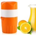 thumbnail image 4 of Citrus Juicer Hand Press Portable Orange (Orange and White), 4 of 10