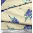 thumbnail image 3 of Soimoi Georgette Viscose Fabric Lavender Flower Print Sewing Fabric Yard 42 Inch Wide, 3 of 3