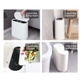 thumbnail image 3 of Binwennn 10 Liter Slim Can With Lid 2.4 Gallon Waste Rectangular Garbage Container For Bathroom Bedroom Kitchen And Size B Bags Small Bag with Drawstring Superhuman Bags G Paper Bag Reusable Bags, 3 of 7