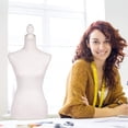 thumbnail image 2 of FDW Mannequin Manikin 60”-67”Height Adjustable Female Dress Model Display Torso Body Tripod Stand Clothing Forms (White), 2 of 7