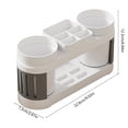 thumbnail image 3 of Toothbrush Shelf Sink Tooth Cup Holders Mouthwash Cup Storage Home Organizer Suitable For Bathrooms And Kitchens And Sinks, 3 of 6