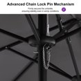 thumbnail image 3 of PURPLE LEAF 15ft Patio Umbrella with Base Double-Sided Rectangle Outdoor Market Umbrellas for Pool Beach Deck Backyard Light Grey, 3 of 8