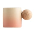 thumbnail image 2 of EGNMCR Rough Pottery Mini Cute Small Tea Cup Wooden Handle Coffee Cup Exquisite Classical Fresh Small Cups Ceramic Coffee Cup, 2 of 6