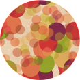 thumbnail image 1 of Ahgly Company Tapis Rond Lavable en Machine Intérieur Transitionnel Orange, 5 Pieds Rond, 1 of 7