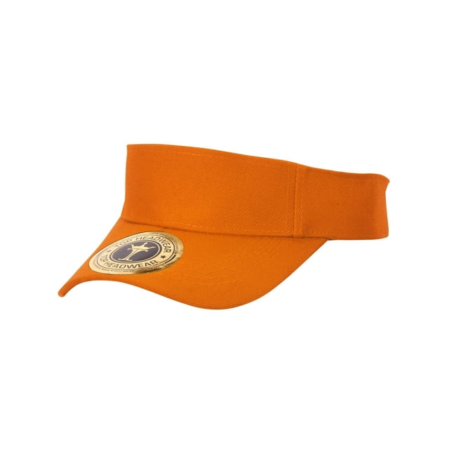 Visière de Sport Solide Ajustable, Orange