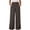 Brown, variant on Lovzfmll Women's Wide Leg Pants, Solid Color Denim-Look with Pockets, Casual Loose Ankle Length Pants Black, S